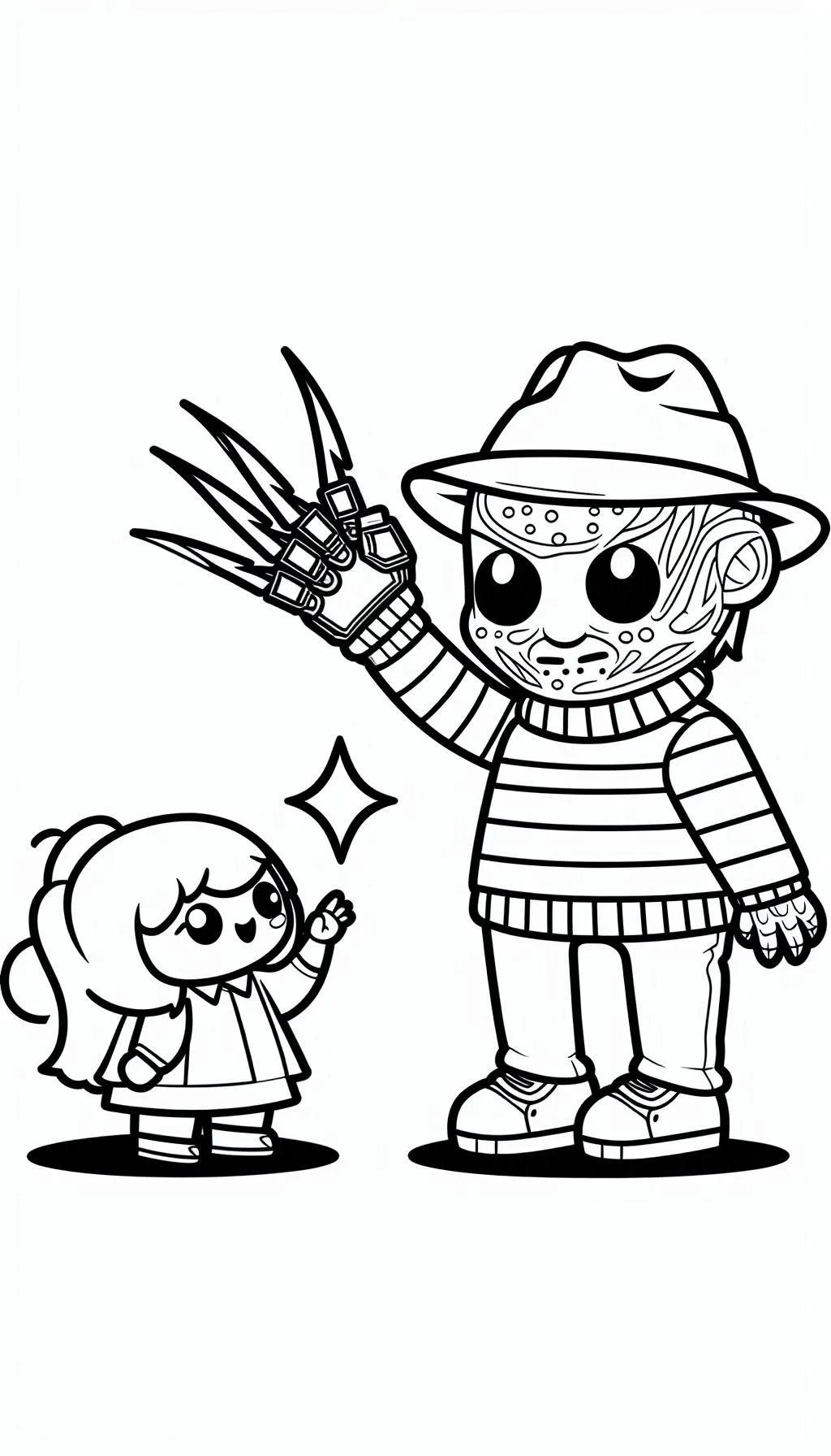 coloriage Freddy Krueger pour enfant de 10 ans