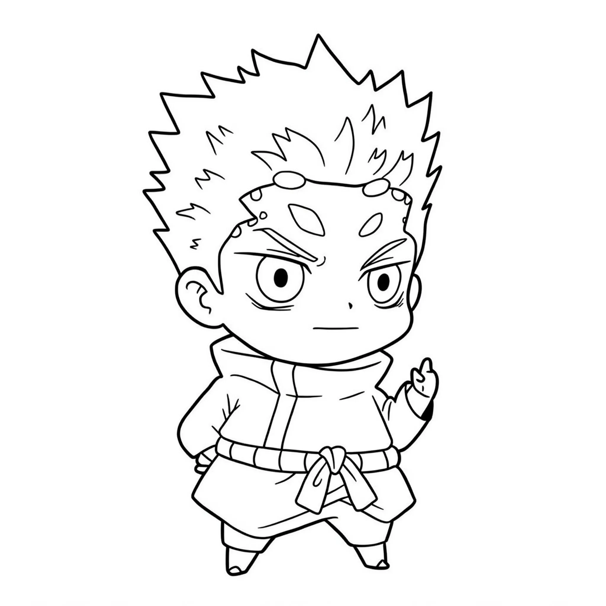 coloriage Gojo chibi pour enfant gratuit
