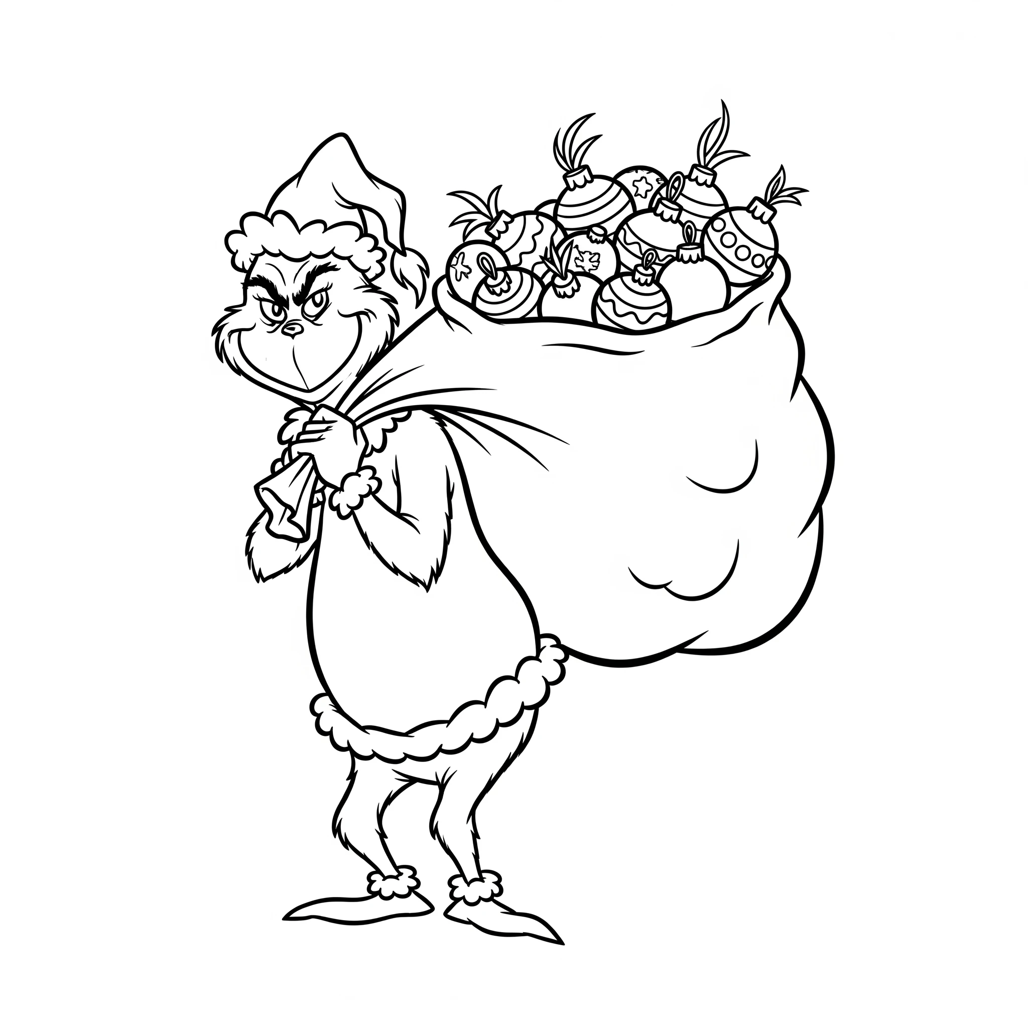 coloriage Grinch pour enfant à imprimer