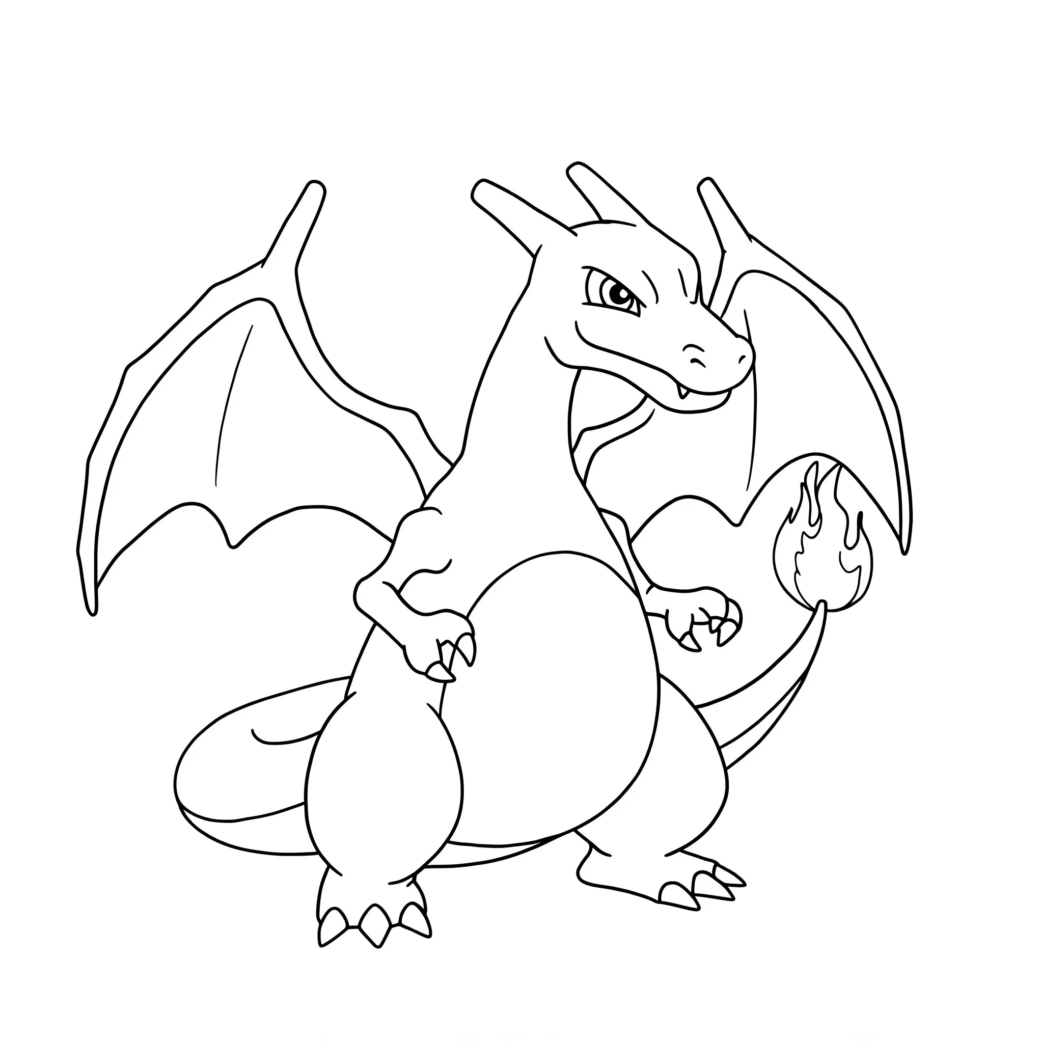 coloriage Gros plan de Charizard et dessins