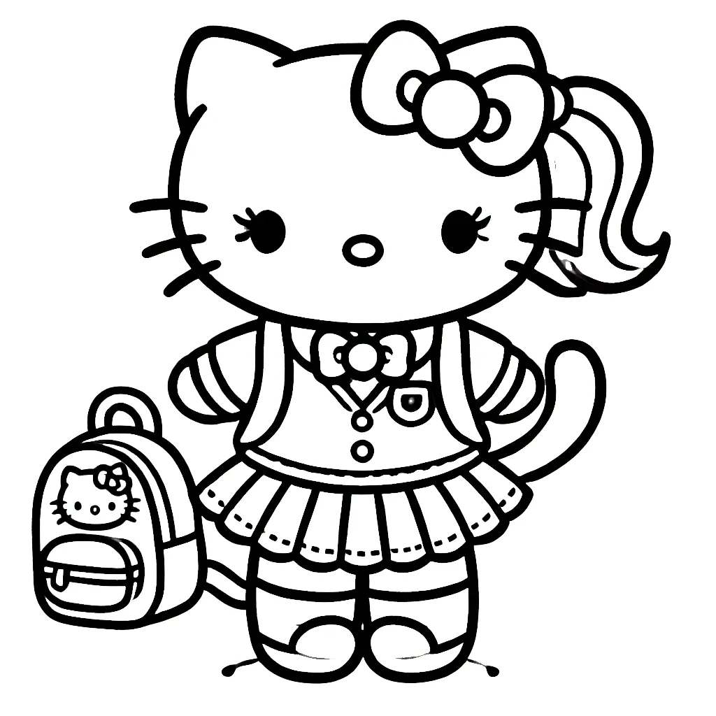 coloriage Hello Kitty gratuit a imprimer