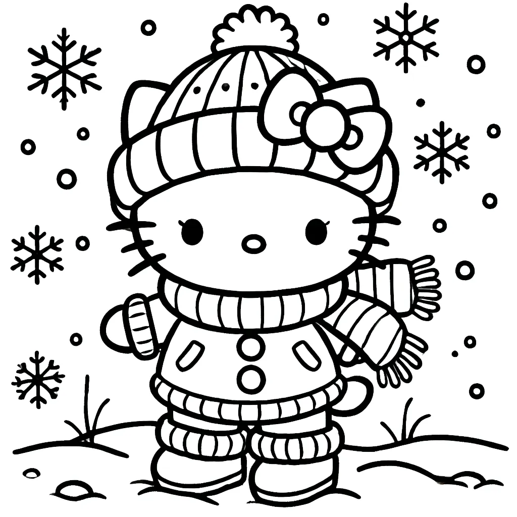 coloriage Hello Kitty gratuit à imprimer 1