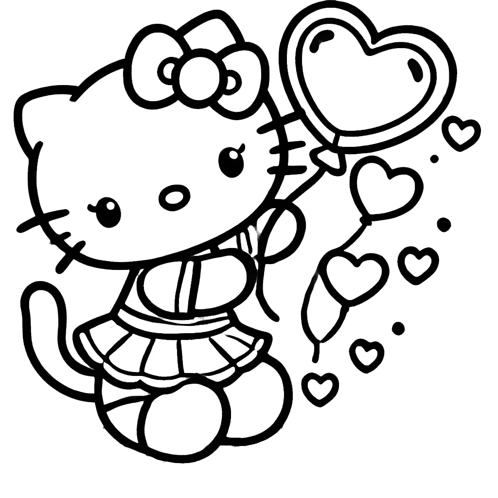 coloriage Hello Kitty de pour enfants