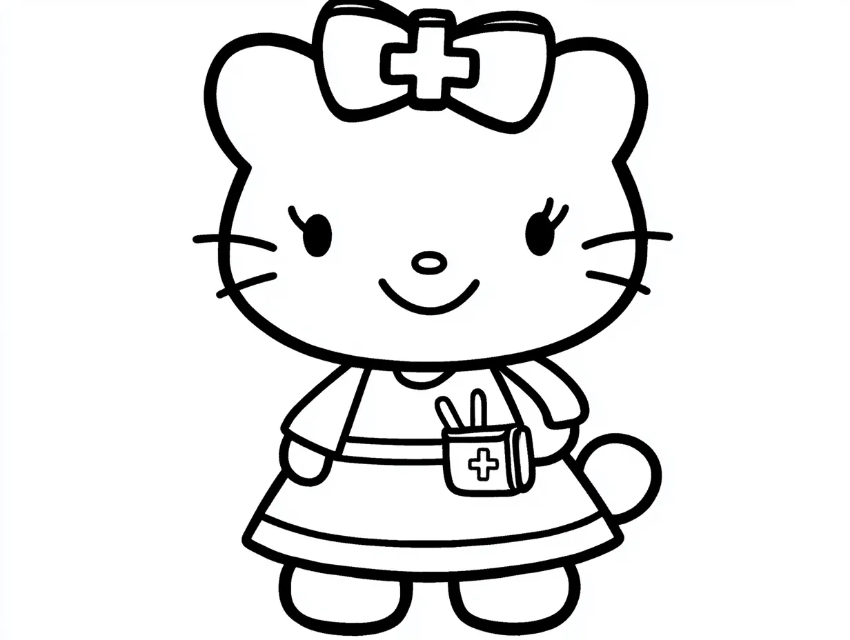 coloriage Hello Kitty à imprimer gratuitement 1