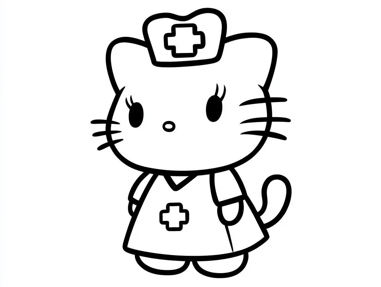 coloriage Hello Kitty a imprimer