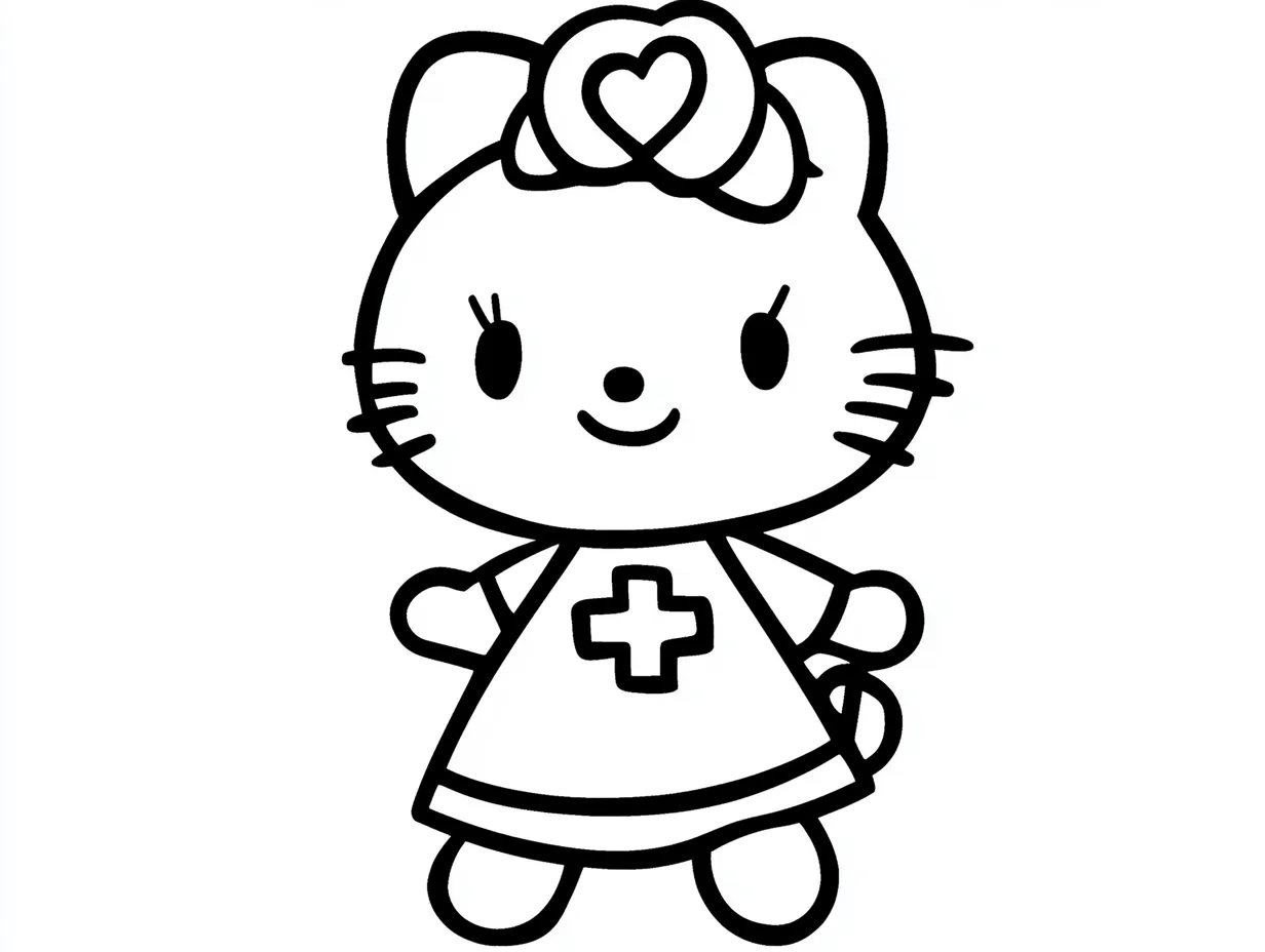 coloriage Hello Kitty et apprentissage