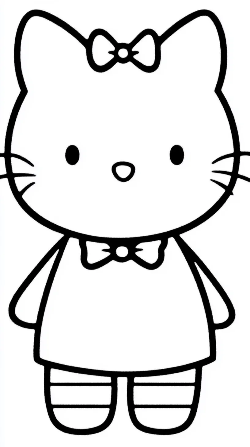 imprimer coloriage Hello Kitty 1