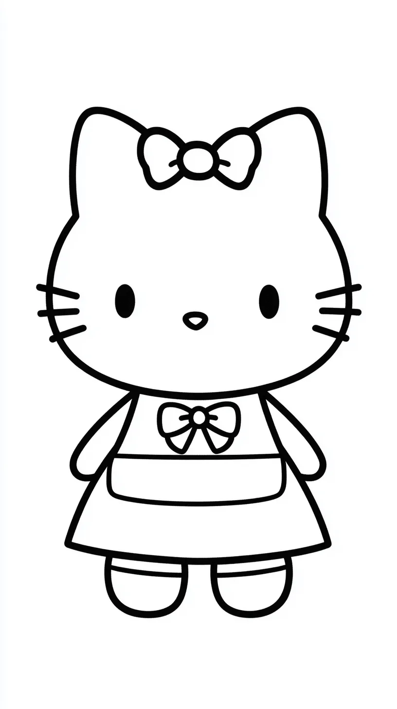 coloriage Hello Kitty pour enfant a imprimer gratuit 2