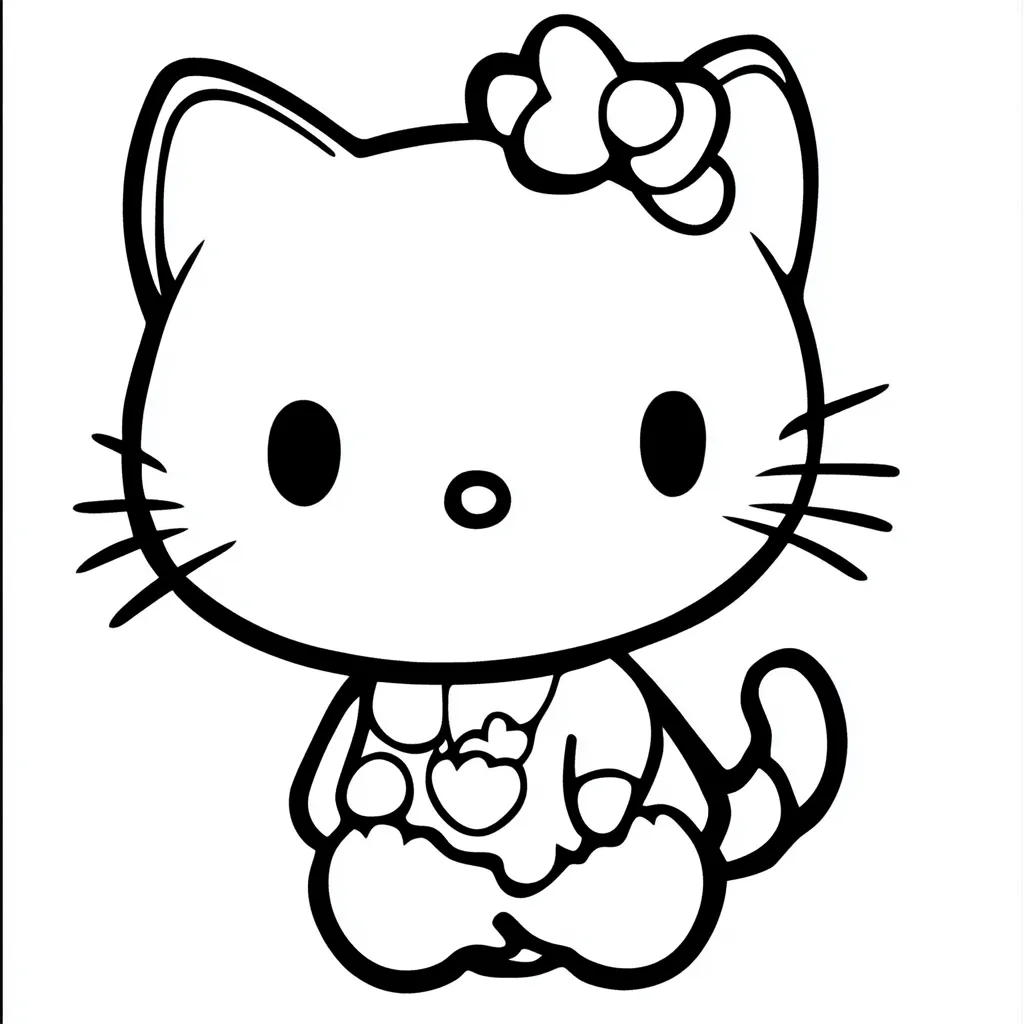 coloriage Hello Kitty gratuit à imprimer 2