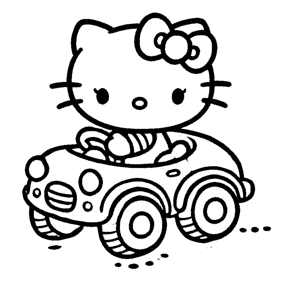 coloriage Hello Kitty gratuit à imprimer