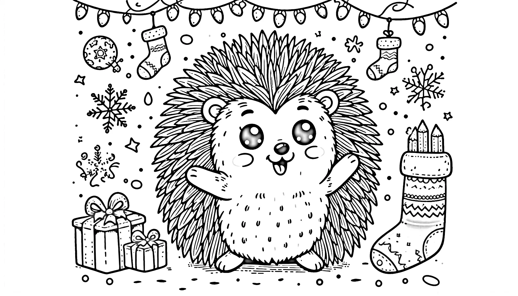 coloriage Hérisson pour enfants a imprimer gratuit 1