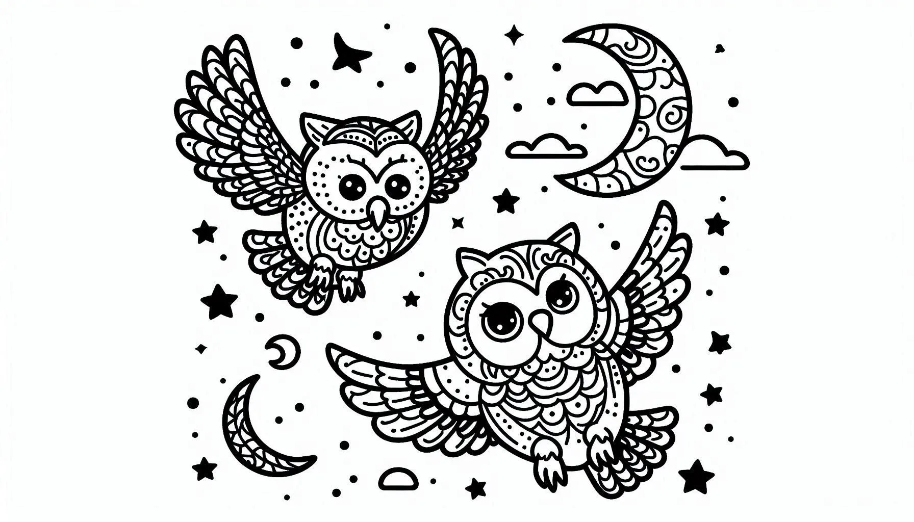 télécharger coloriage Hibou gratuit