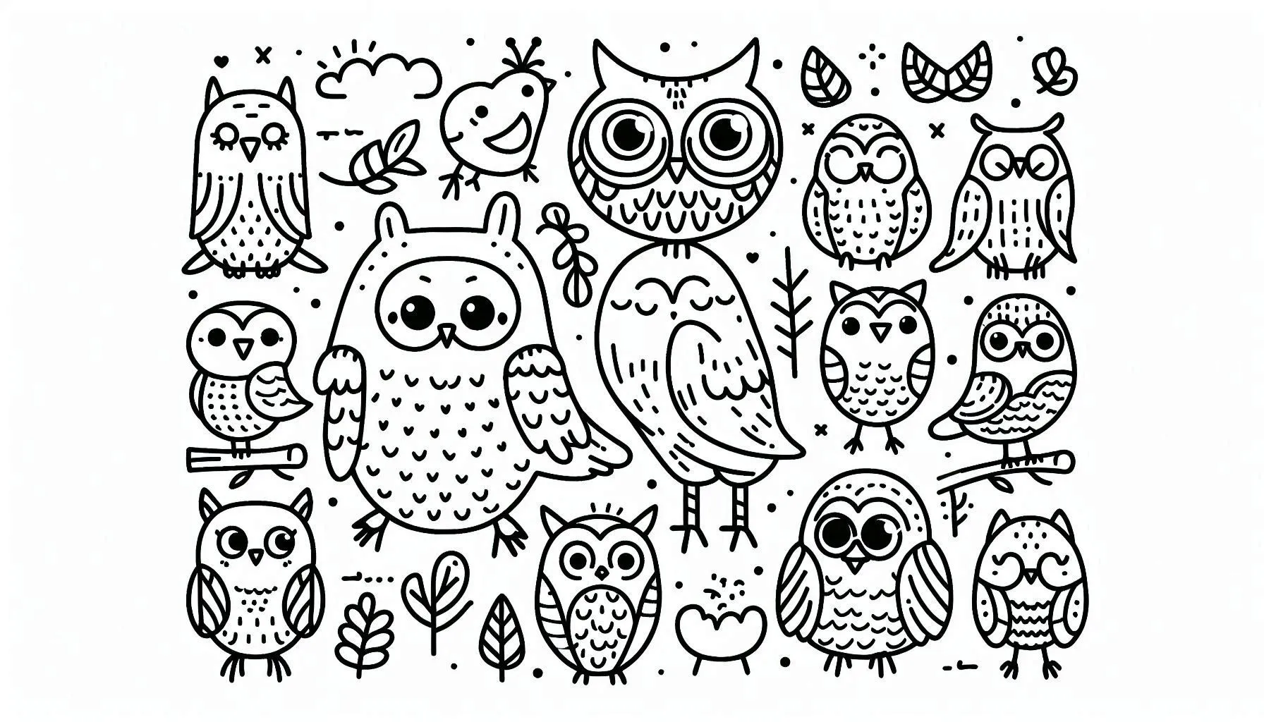 coloriage Hibou gratuit à imprimer