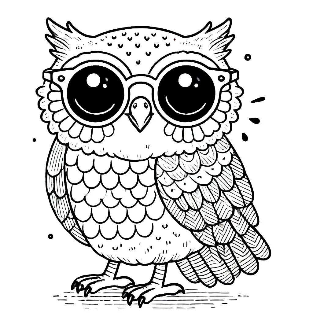 imprimer coloriage Hibou pour enfant