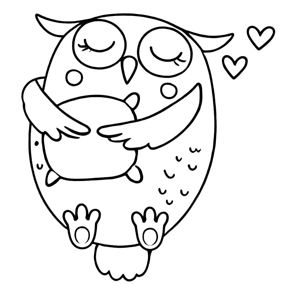 coloriage Hibou gratuit en ligne 1