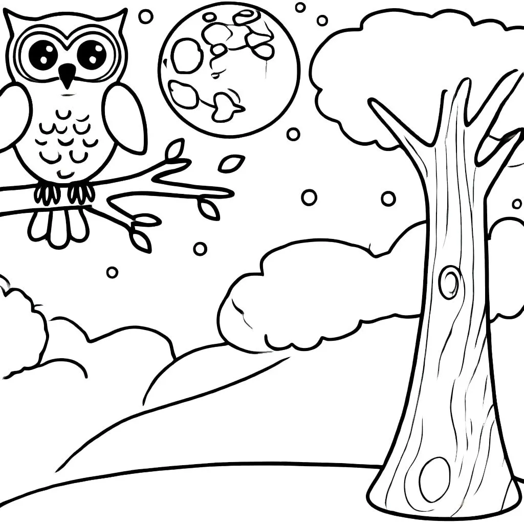 coloriage Hibou a colorier en ligne