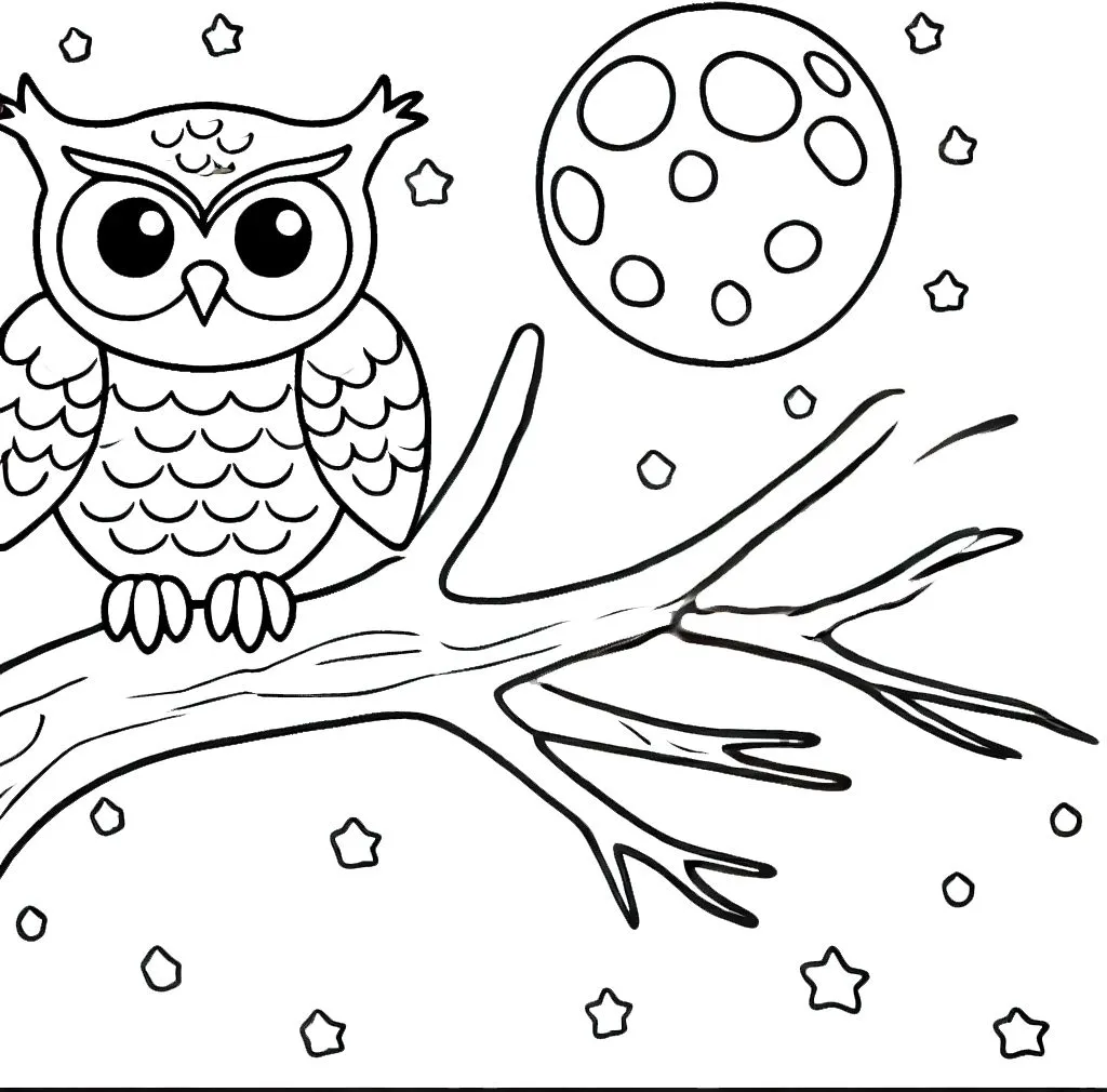 coloriage Hibou pour primaire