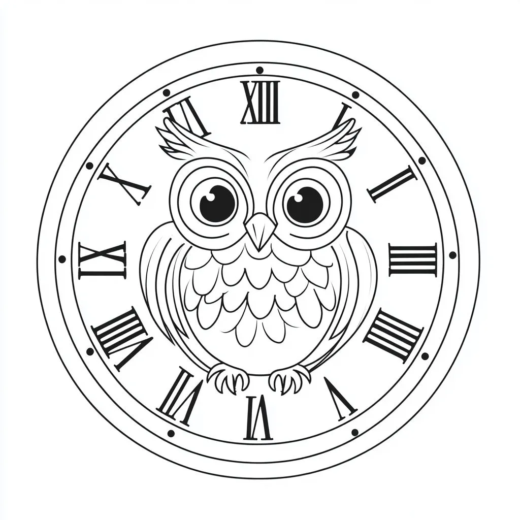 coloriage Hibou et dessin a imprimer 1