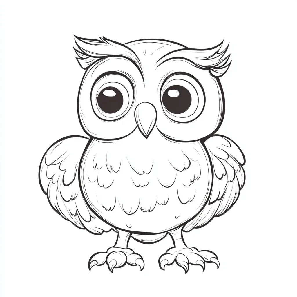 coloriage Hibou pour enfant