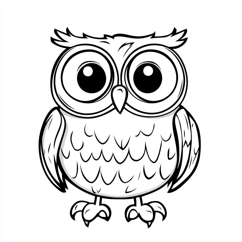 coloriage Hibou en ligne 1