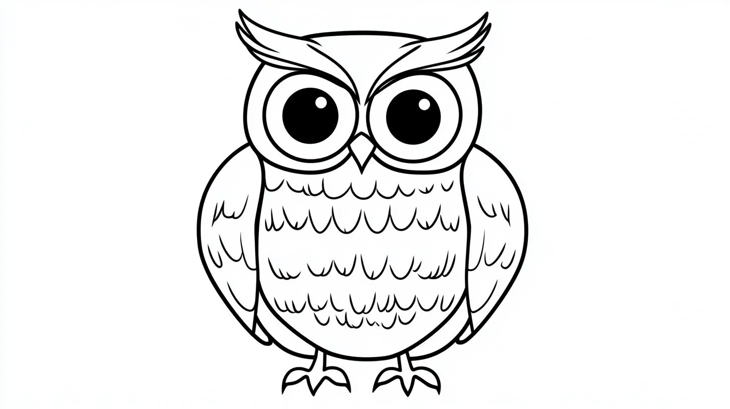 coloriage Hibou à imprimer kawaii