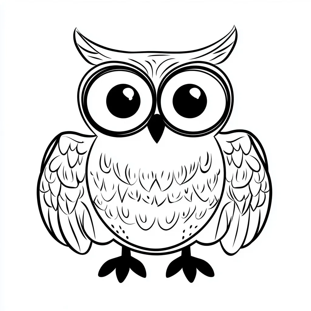 34+ Coloriage Hibou à Imprimer: La Nuit Prend Vie en Couleurs