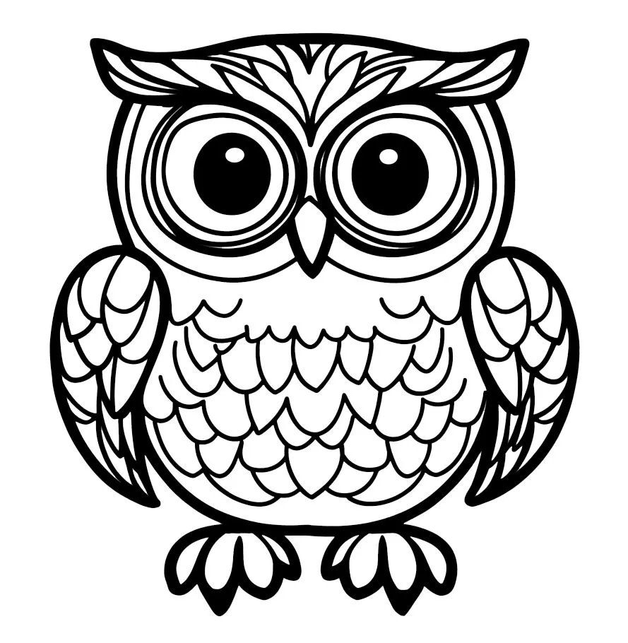 coloriage Hibou et dessin a imprimer