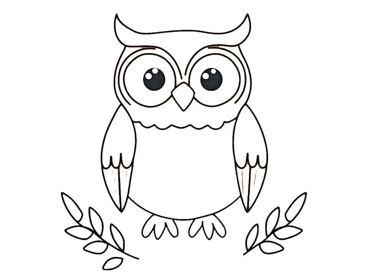 coloriage Hibou d'enfant a imprimer