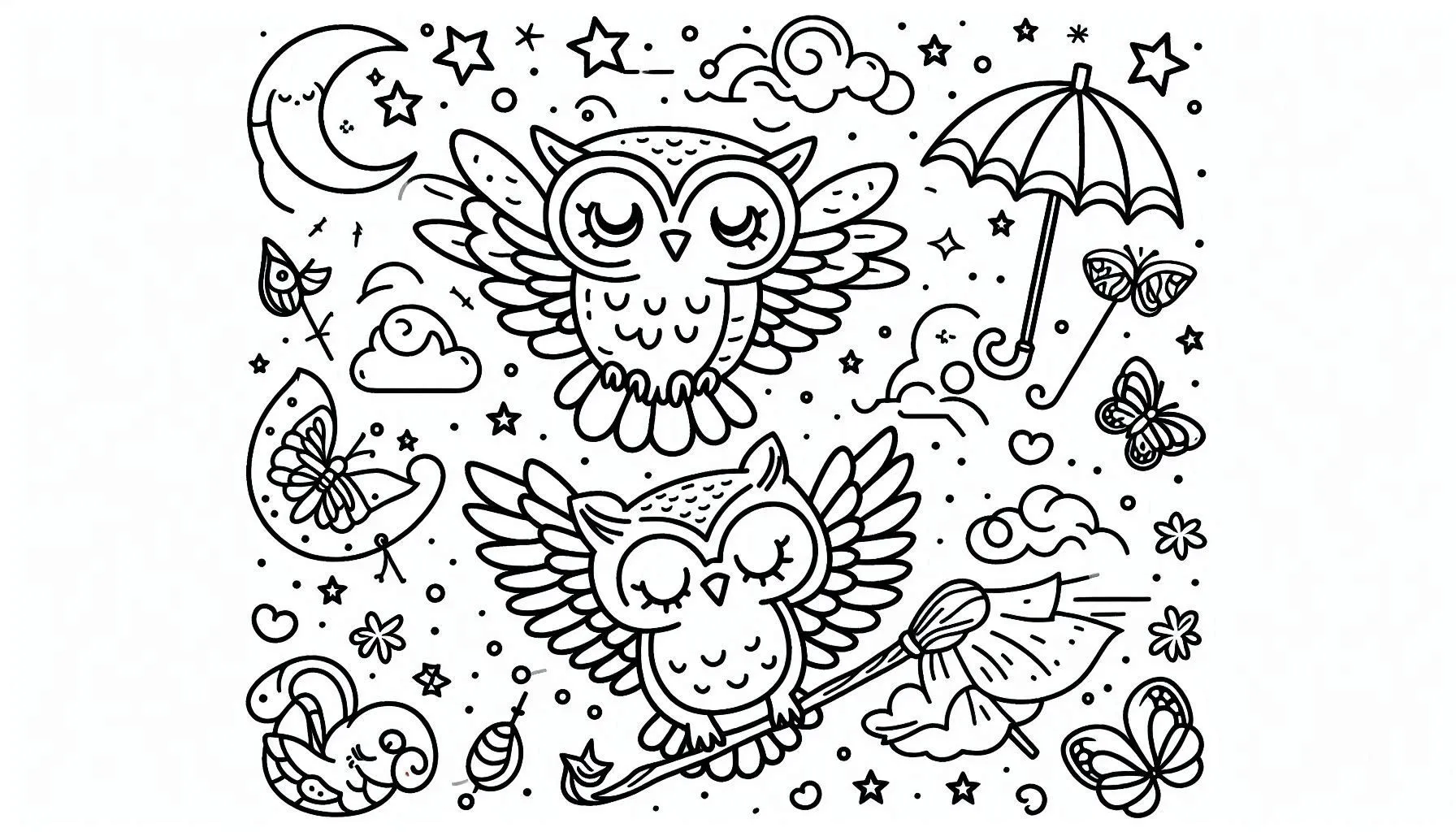 coloriage Hibou pour enfant gratuit