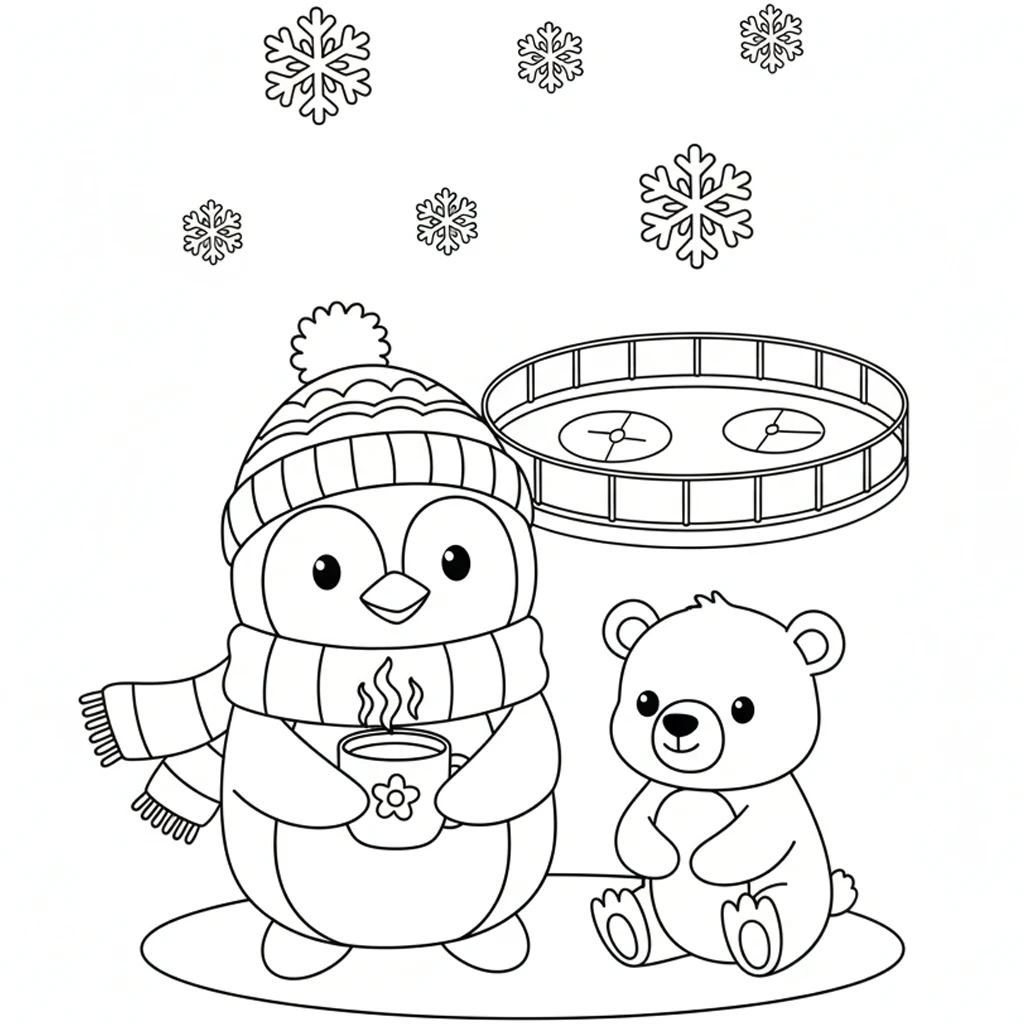 coloriage Hiver gratuit en ligne