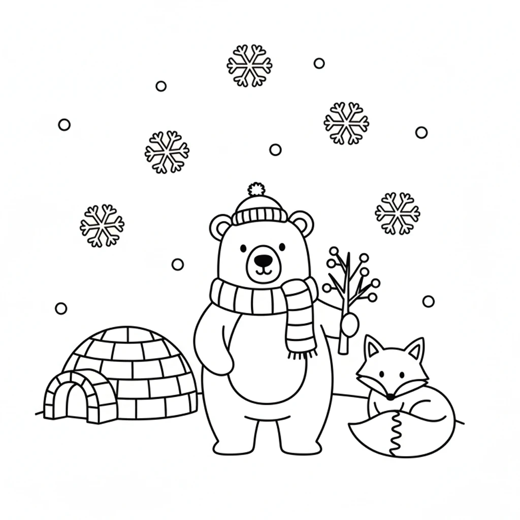 coloriage Hiver a imprimer gratuit