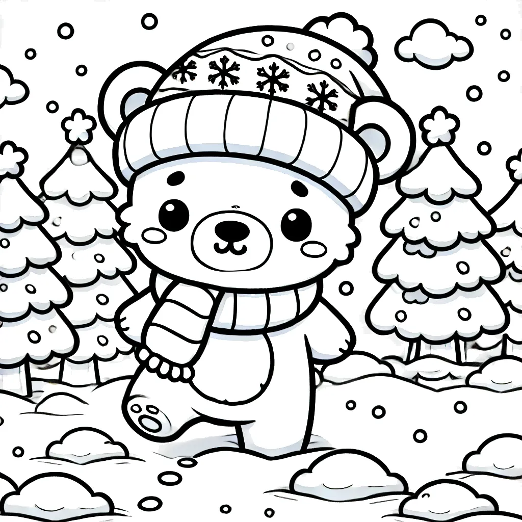 coloriage Hiver à imprimer pour enfant de 7 ans