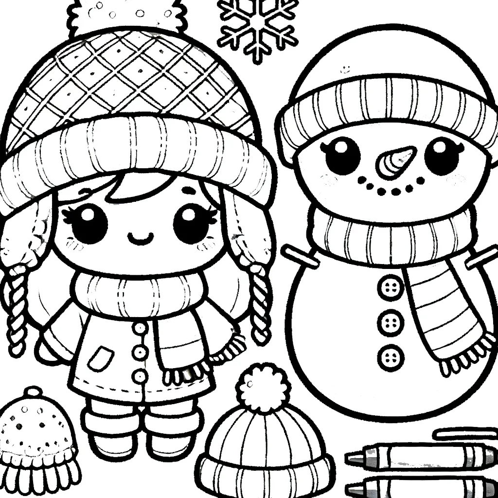 coloriage Hiver pour enfant de 4 ans