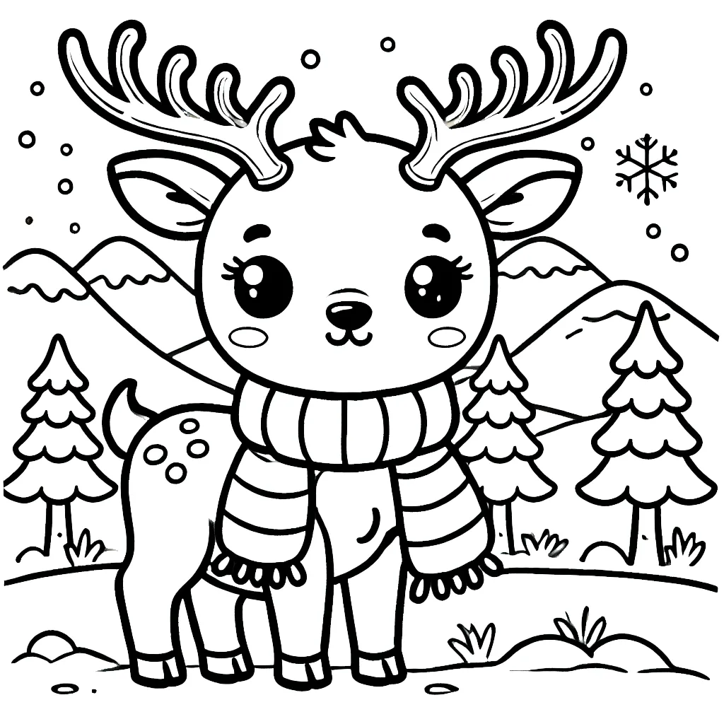 coloriage Hiver à imprimer pour enfant de 6 ans