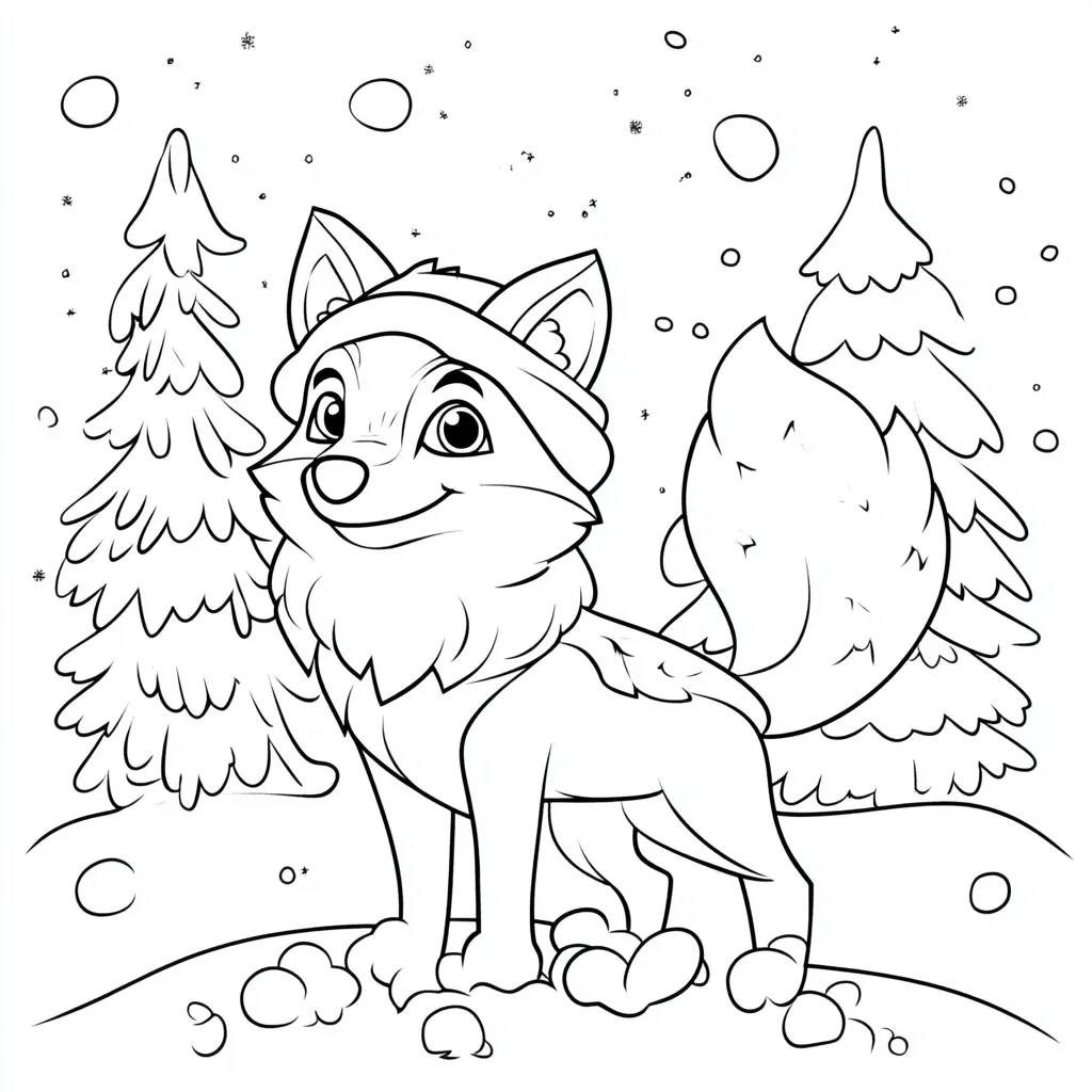 coloriage Hiver pour enfant de 5 ans