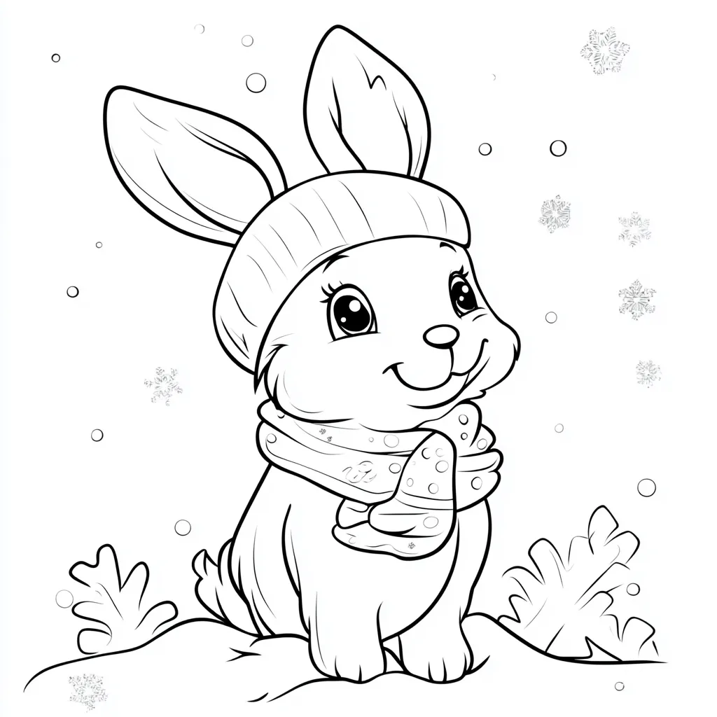 image pour coloriage Hiver enfant