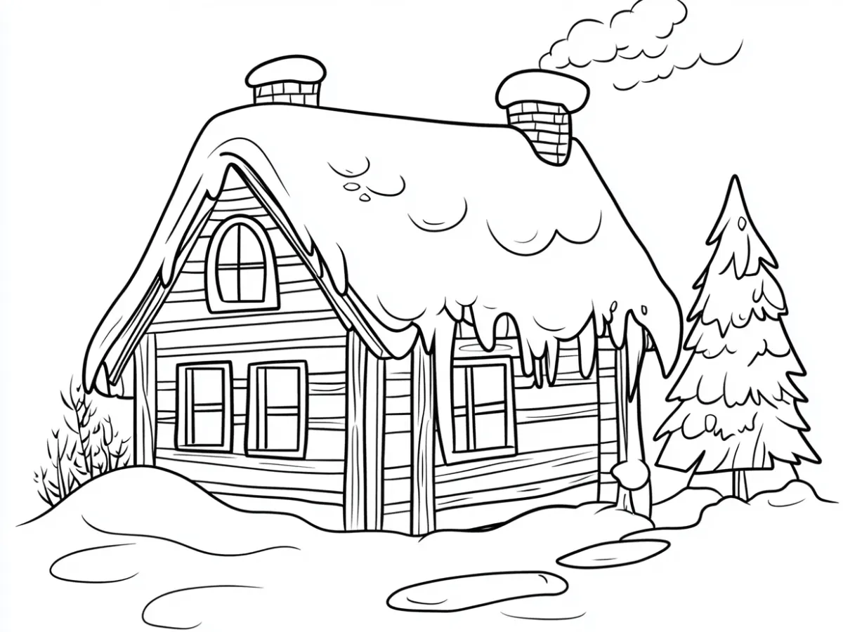 coloriage Hiver pour bebe a imprimer