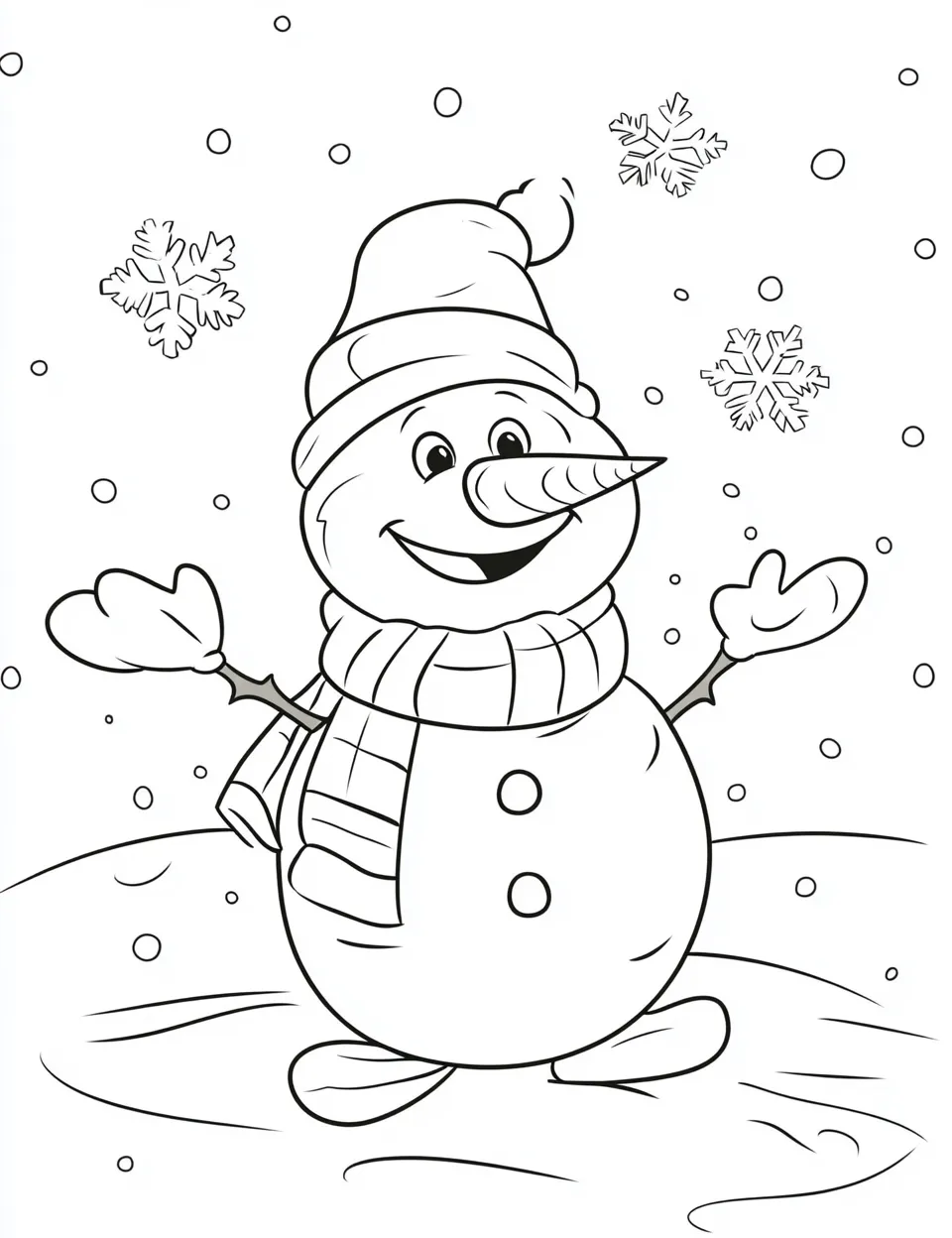 coloriage Hiver pour enfant à imprimer