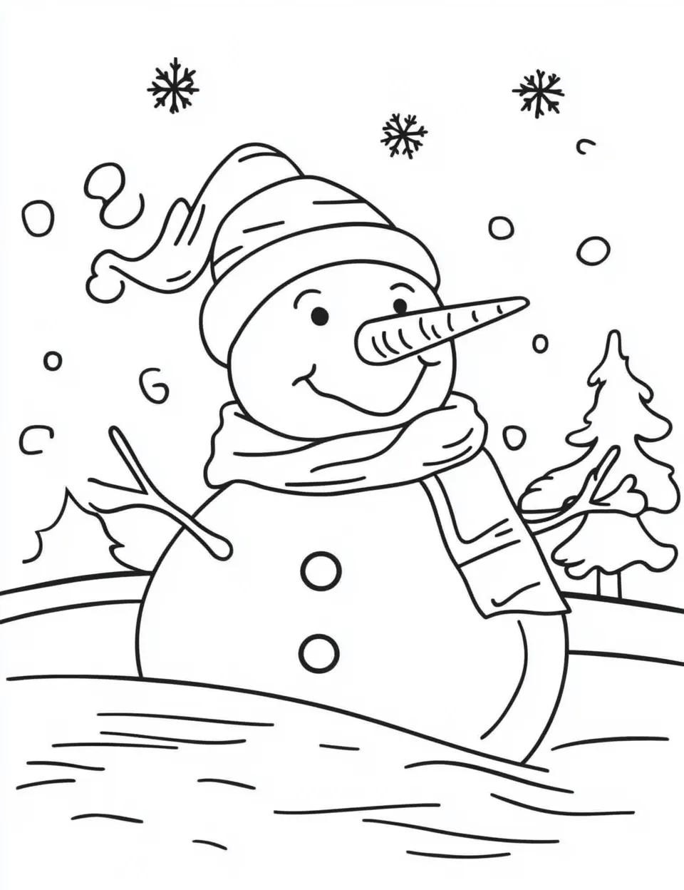 coloriage Hiver pour enfant de à imprimer