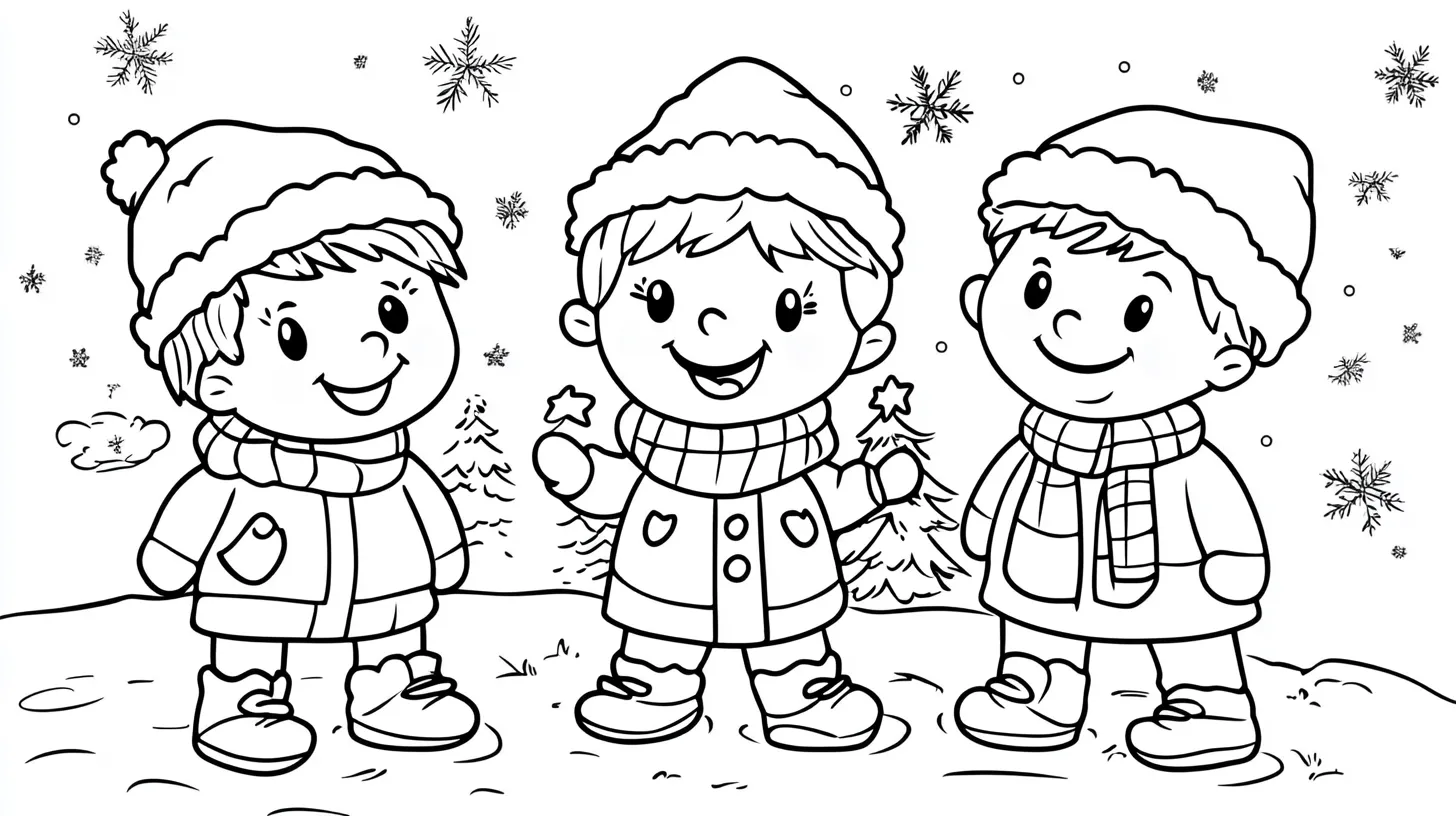 coloriage Hiver pour bebe a imprimer 1