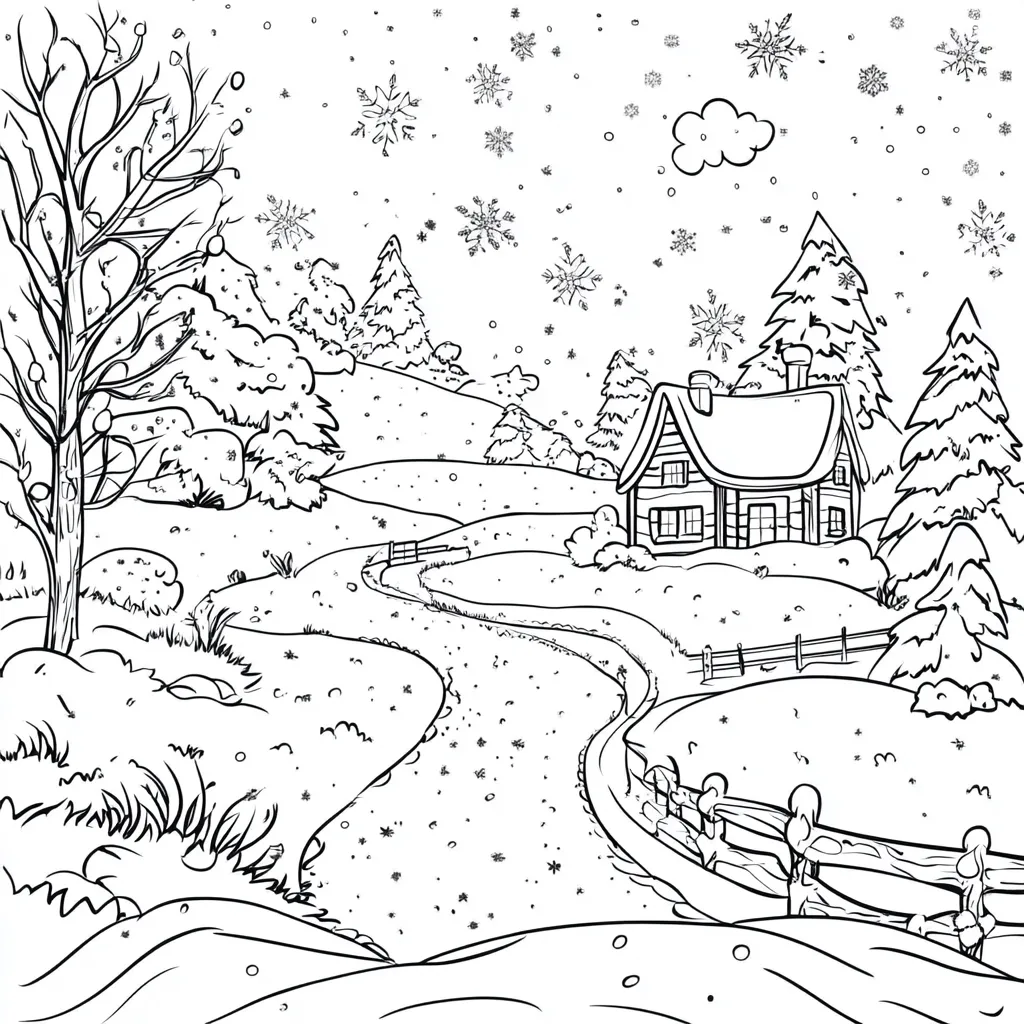 coloriage Hiver à imprimer pdf gratuit