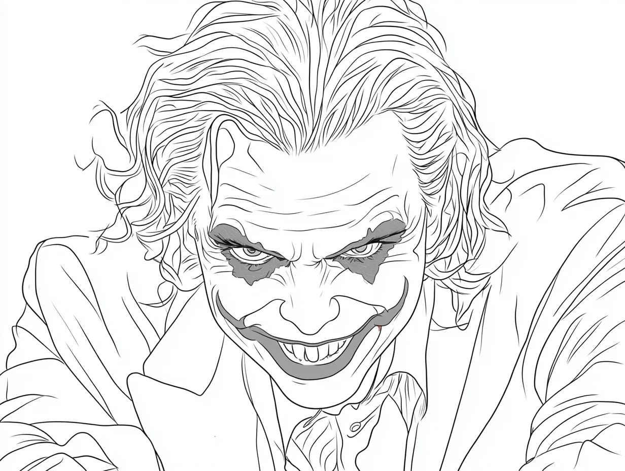 coloriage Joker pour enfant a imprimer gratuit