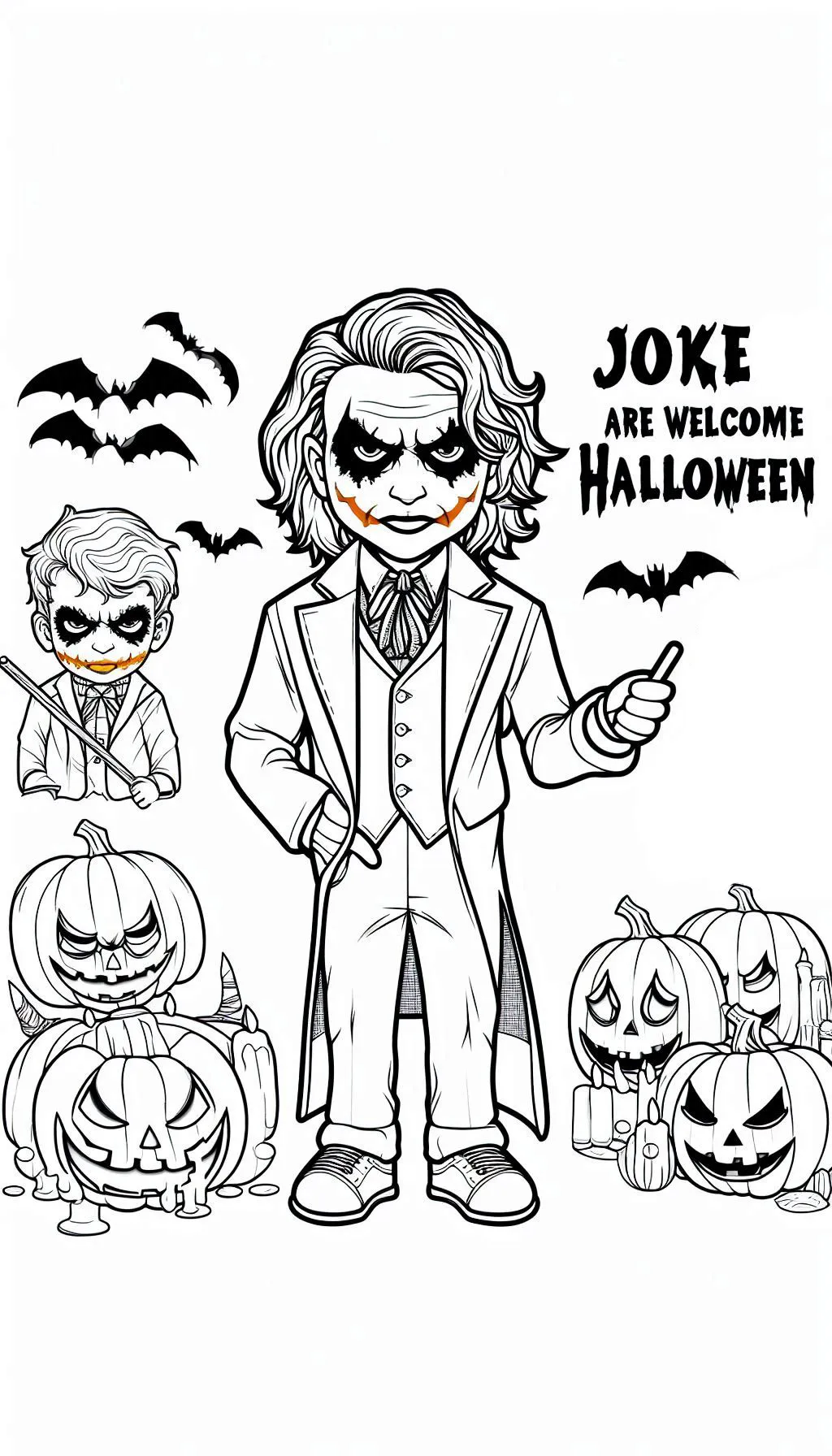 coloriage Joker pour enfants a imprimer