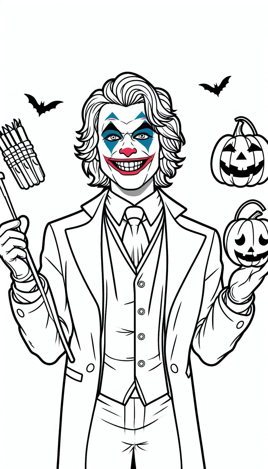 coloriage Joker et découpage à imprimer 1