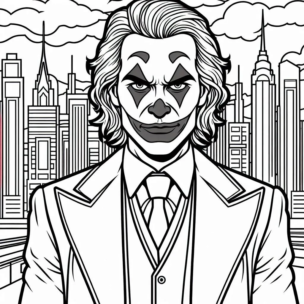 coloriage Joker à imprimer pdf gratuit