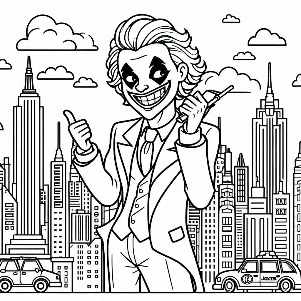 coloriage Joker pour enfant