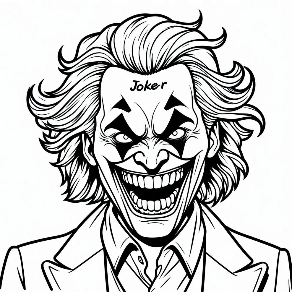 coloriage Joker pour enfant de 8 ans