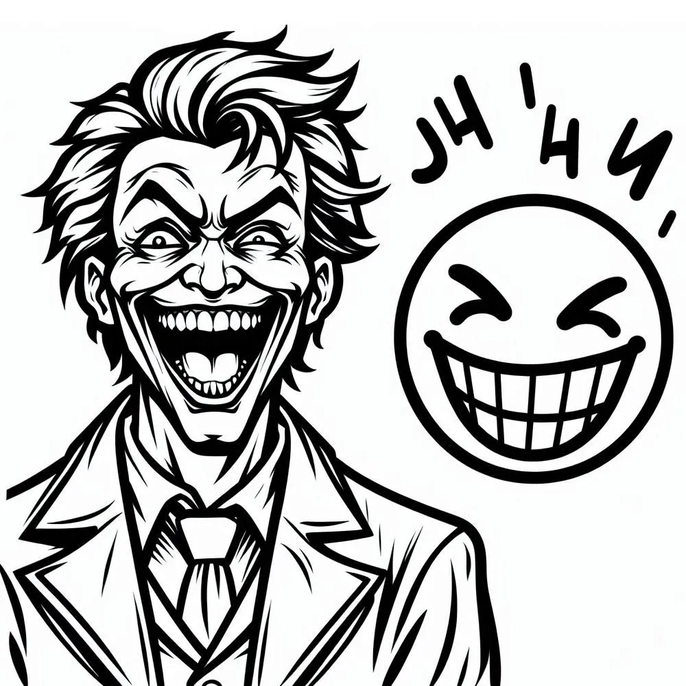 coloriage Joker gratuit pour enfants