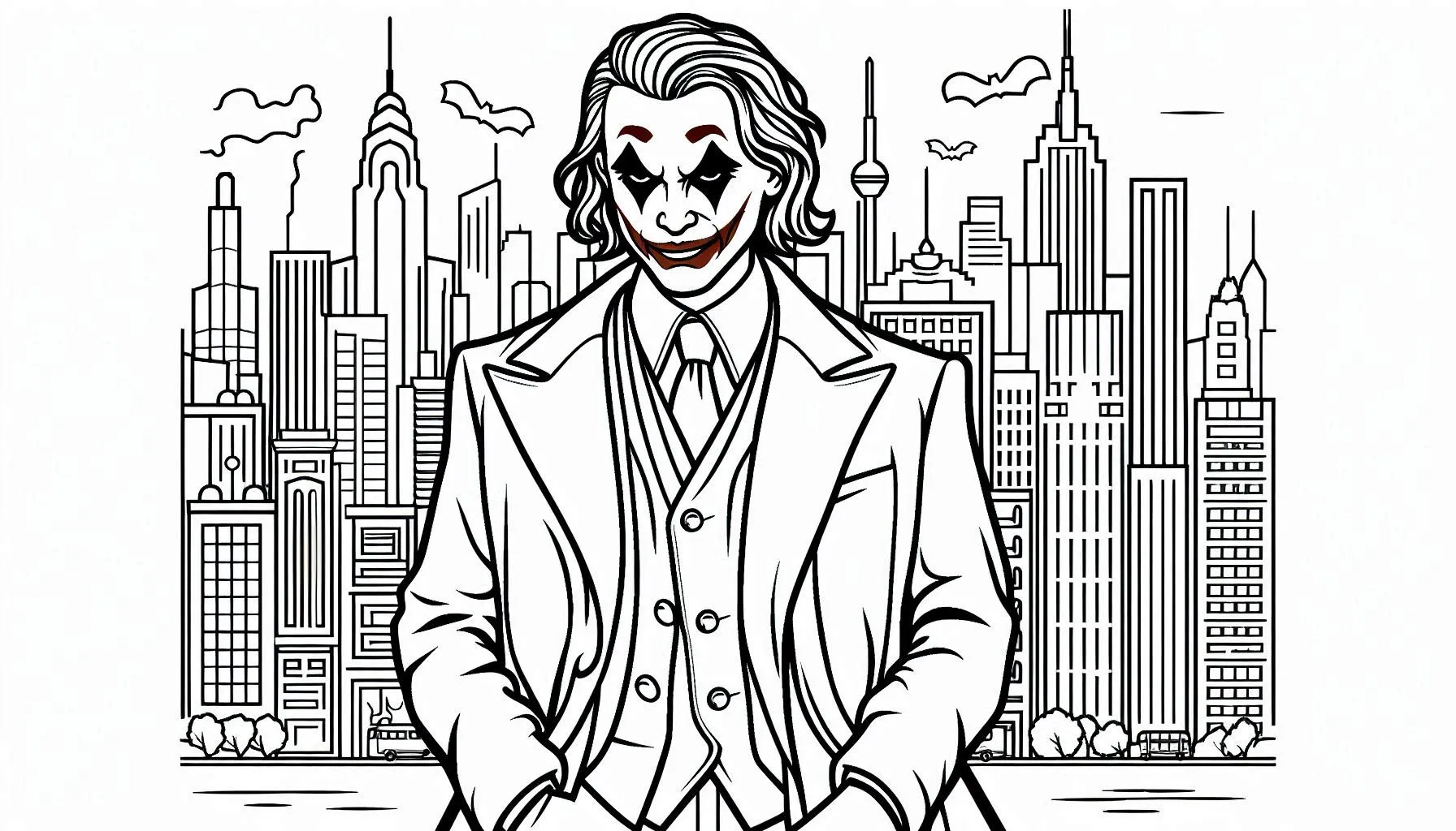 coloriage Joker pour enfant à imprimer 1