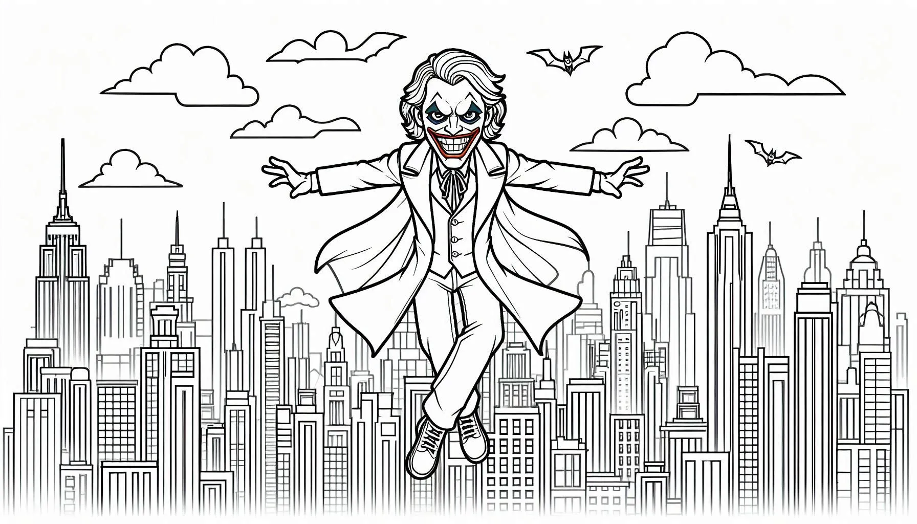 coloriage Joker pour enfant de 4 ans